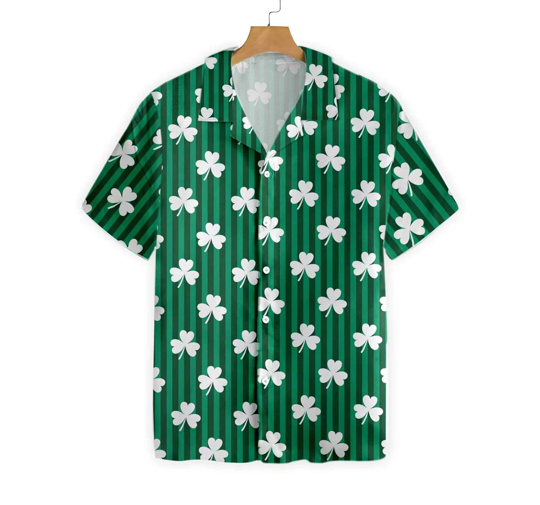 St Patrick's Day Hawaiian Shirt, Button Up Aloha Shirt For Men, Women