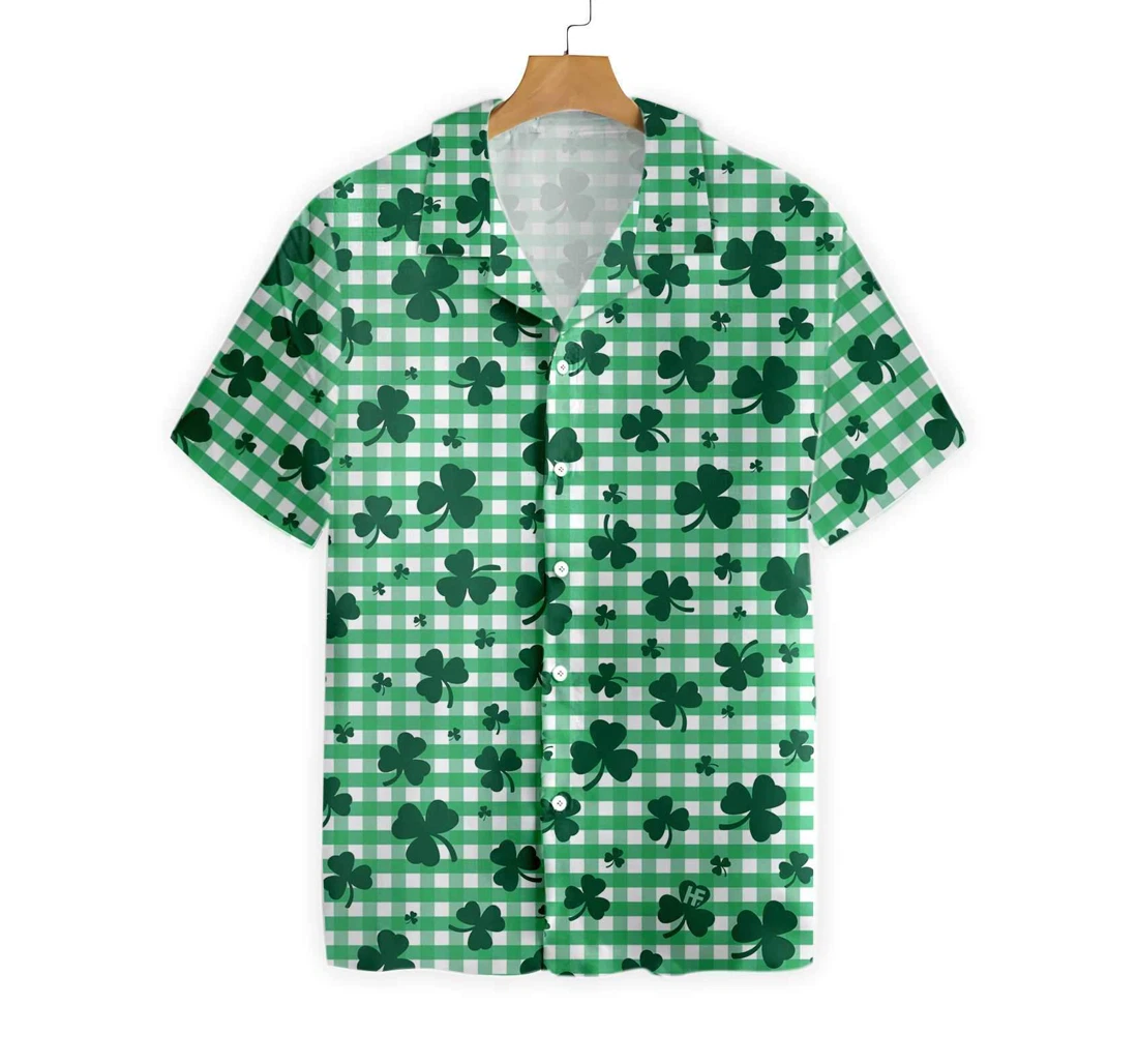 St Patrick's Day Hawaiian Shirt, Button Up Aloha Shirt For Men, Women