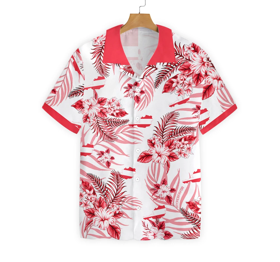 Austria Hawaiian Shirt, Button Up Aloha Shirt For Men, Women