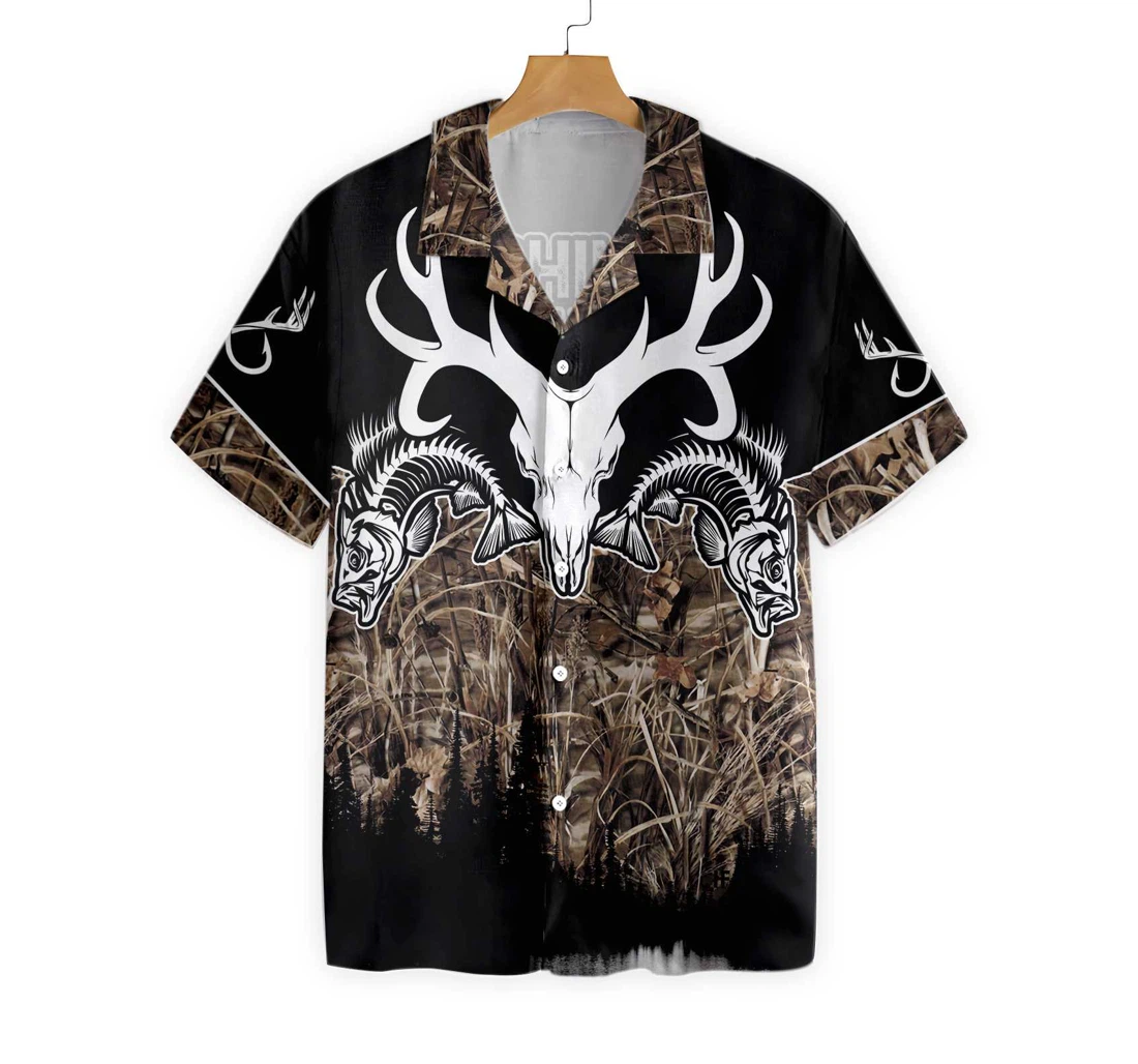 Hunting - Fishing Solve All My Problems Hawaiian Shirt, Button Up Aloha Shirt For Men, Women