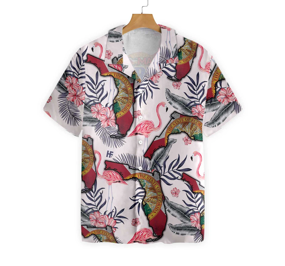 Florida Made In Long Time Hawaiian Shirt, Button Up Aloha Shirt For Men, Women