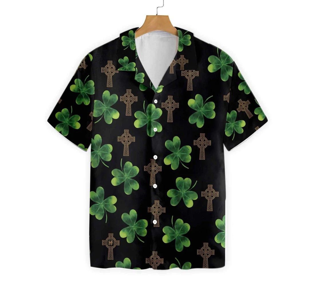 Hooligan Shamrock Irish Hawaiian Shirt, Button Up Aloha Shirt For Men, Women