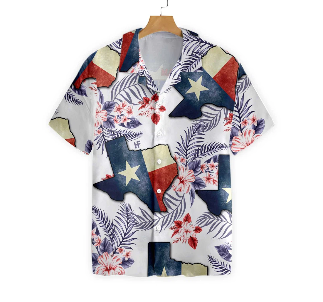 Texas , Made In A Long Time Ago Texas State Proud Texas Flag Hawaiian Shirt, Button Up Aloha Shirt For Men, Women