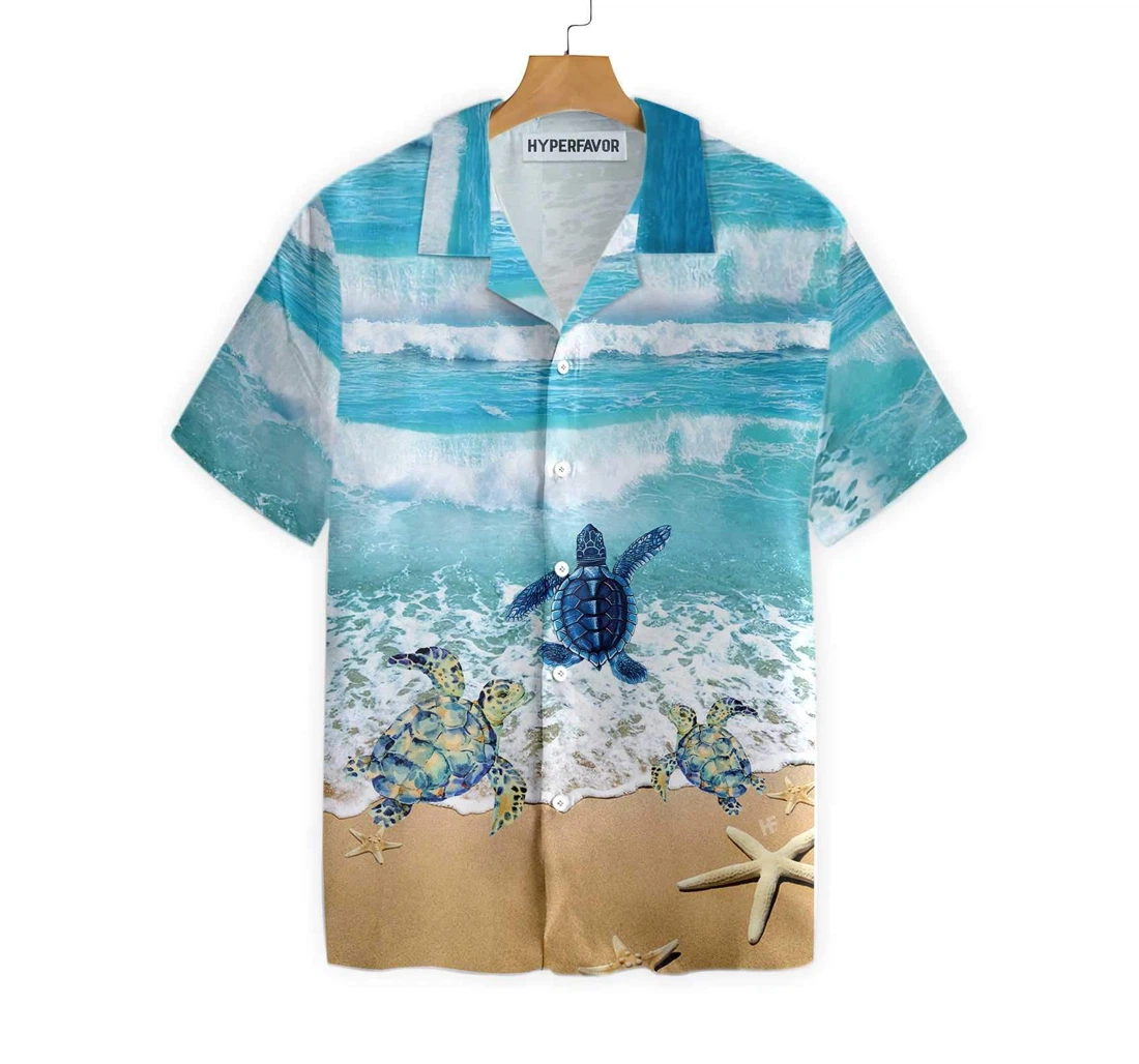 Turtle In A World Where You Can Be Anything Be Kind Hawaiian Shirt, Button Up Aloha Shirt For Men, Women