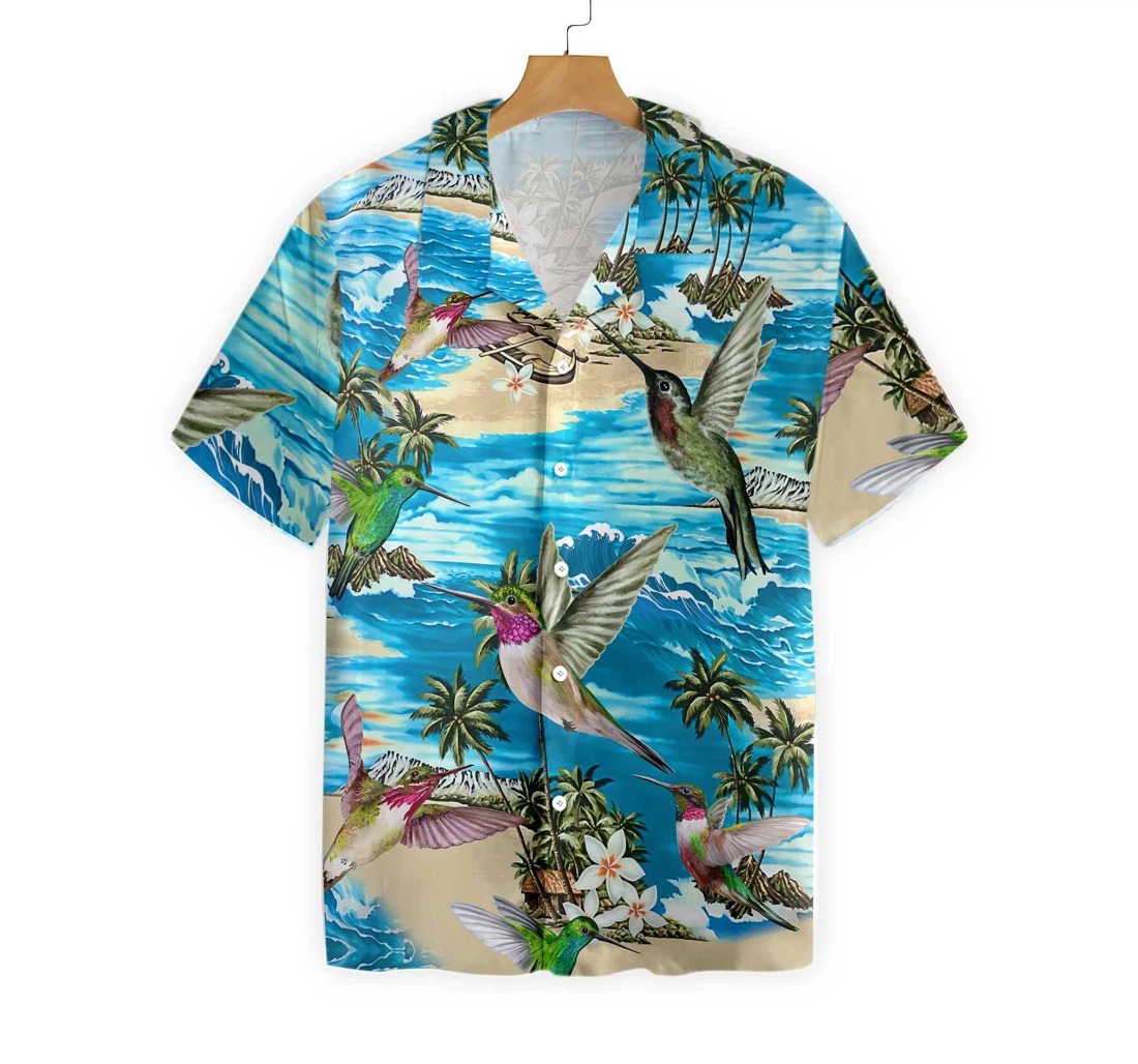 Amazing Hummingbird Hawaiian Shirt, Button Up Aloha Shirt For Men, Women