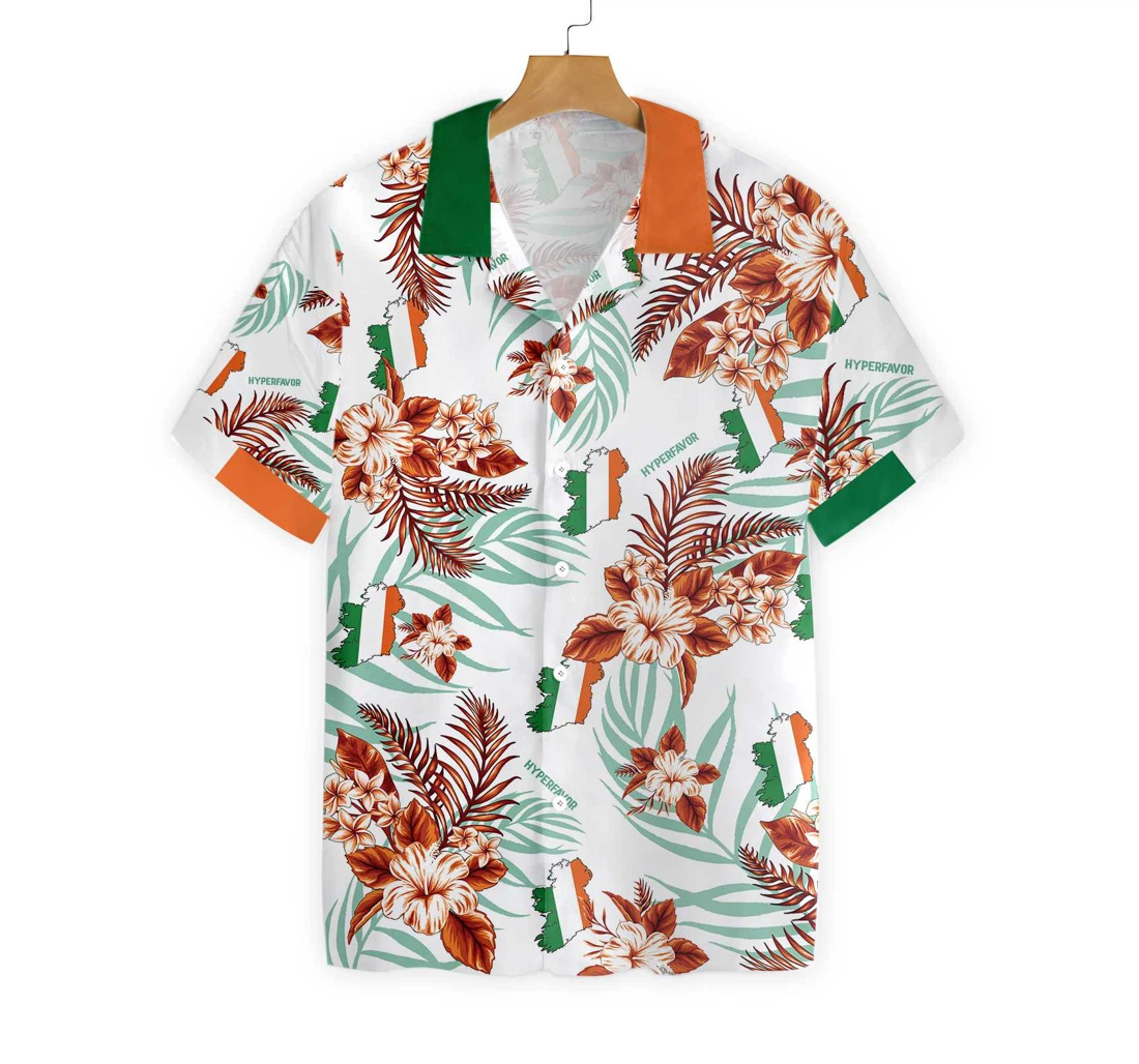 Irish Celtic Cross Ireland Proud Hawaiian Shirt, Button Up Aloha Shirt For Men, Women