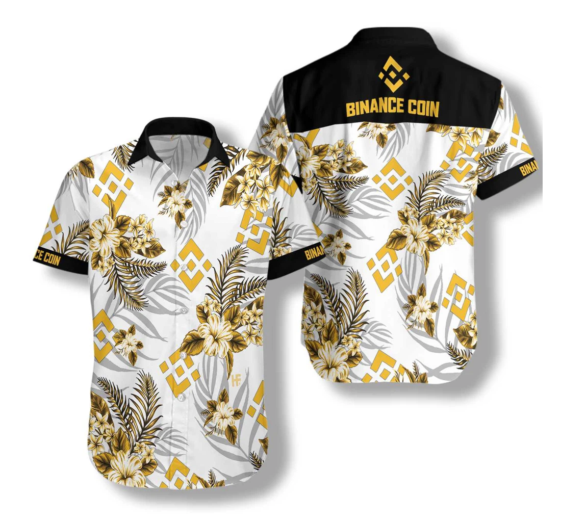 Binance Coin Networking Hawaiian Shirt, Button Up Aloha Shirt For Men, Women