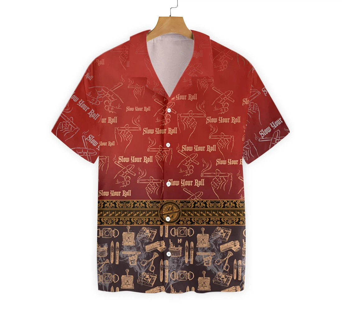 Slow Your Roll Pattern Hawaiian Shirt, Button Up Aloha Shirt For Men, Women