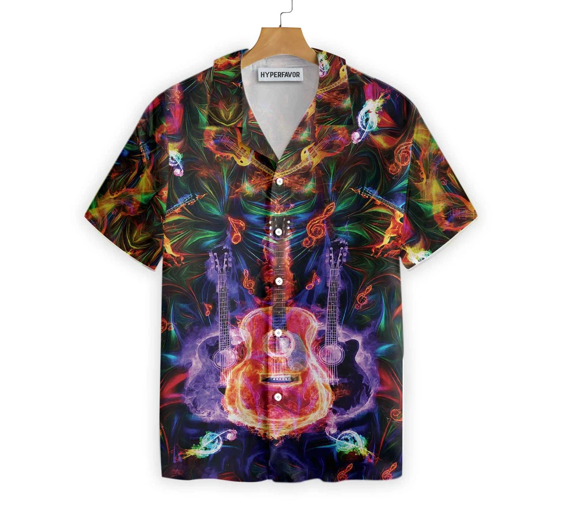 Amazing Guitar Life Hawaiian Shirt, Button Up Aloha Shirt For Men, Women