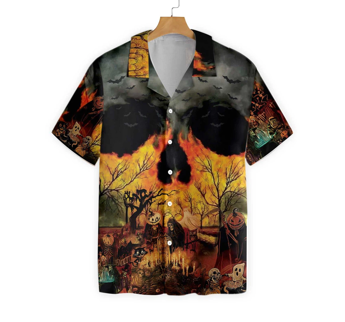 Party At Halloween Night Hawaiian Shirt, Button Up Aloha Shirt For Men, Women