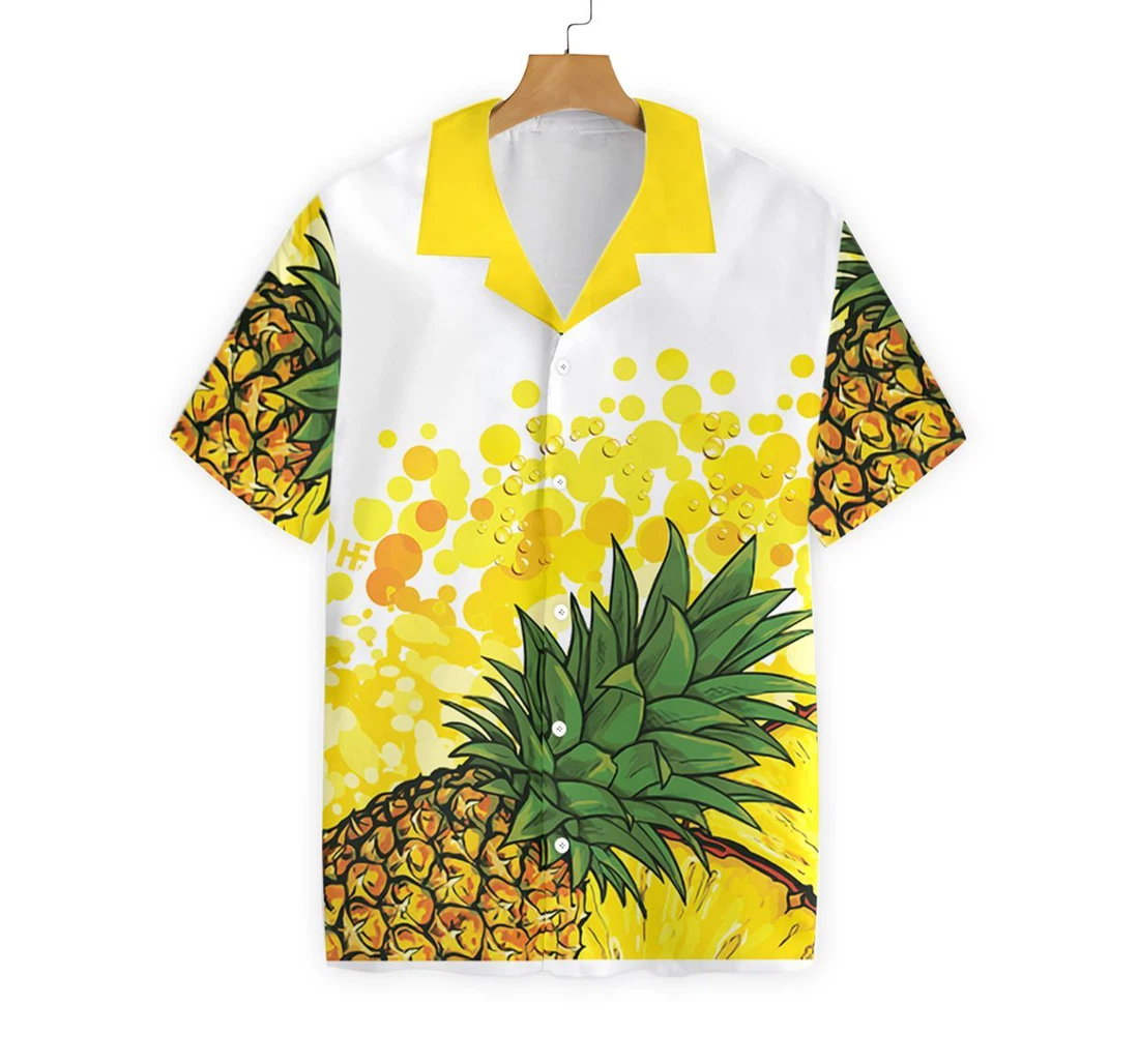 Pineapple Pattern V5 Hawaiian Shirt, Button Up Aloha Shirt For Men, Women