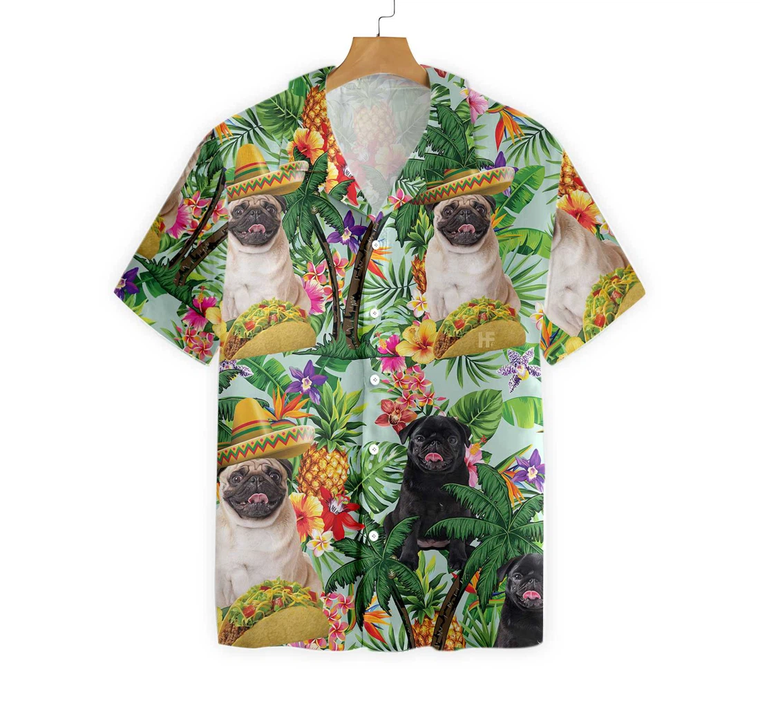 Taco Pug Are Ready Hawaiian Shirt, Button Up Aloha Shirt For Men, Women