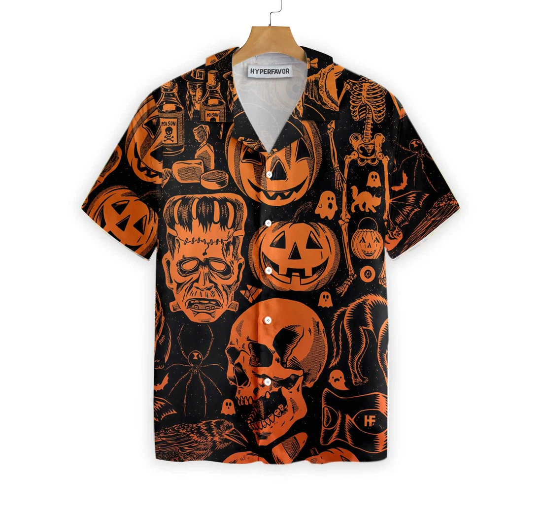 Everyday Is Halloween Real V2 Halloween Halloween And Hawaiian Shirt, Button Up Aloha Shirt For Men, Women