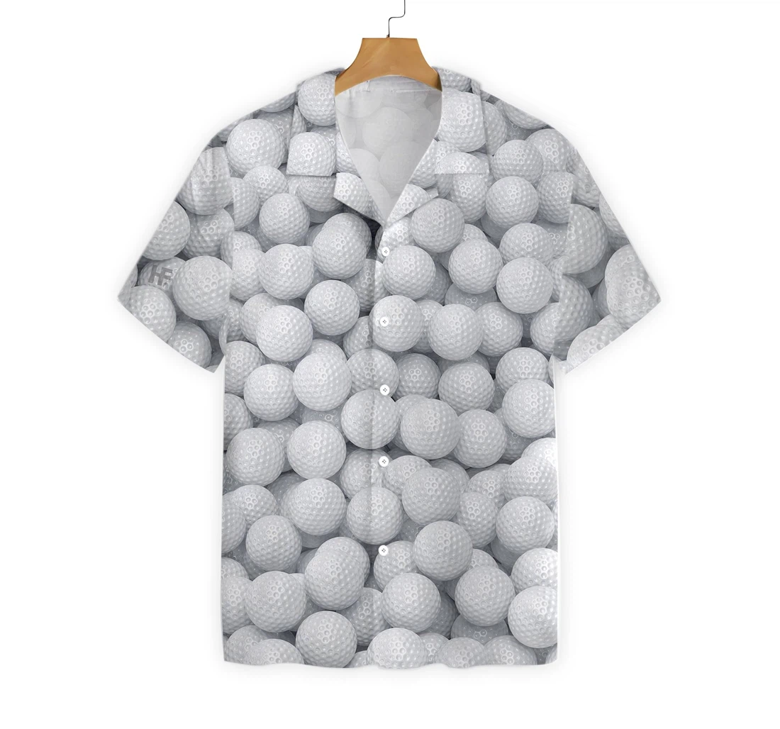 Render Golf Balls Hawaiian Shirt, Button Up Aloha Shirt For Men, Women