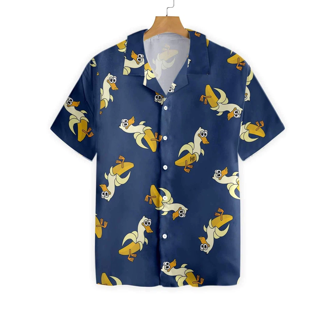 It's Just A Banana Duck Hawaiian Shirt, Button Up Aloha Shirt For Men, Women