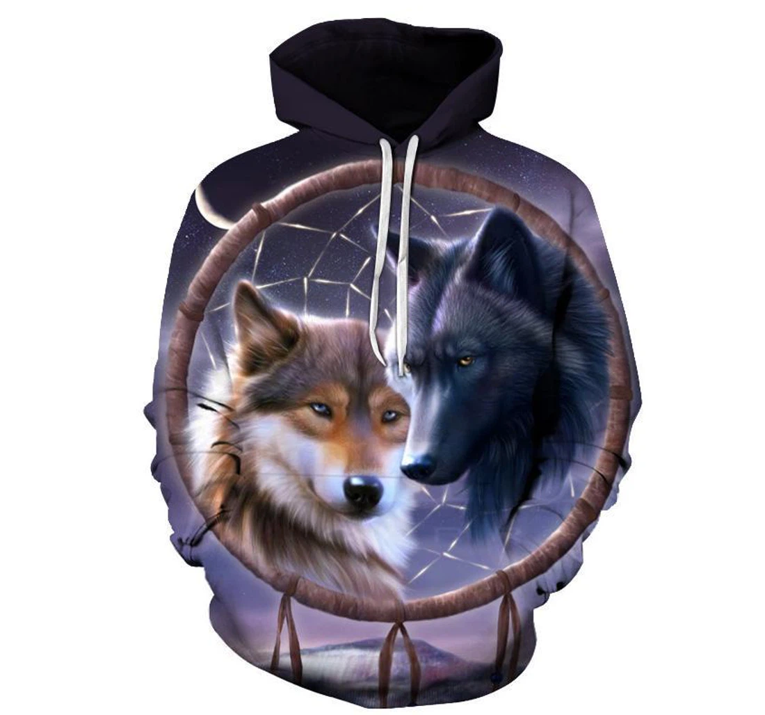 Dreamcatcher Wolf - 3D Printed Pullover Hoodie