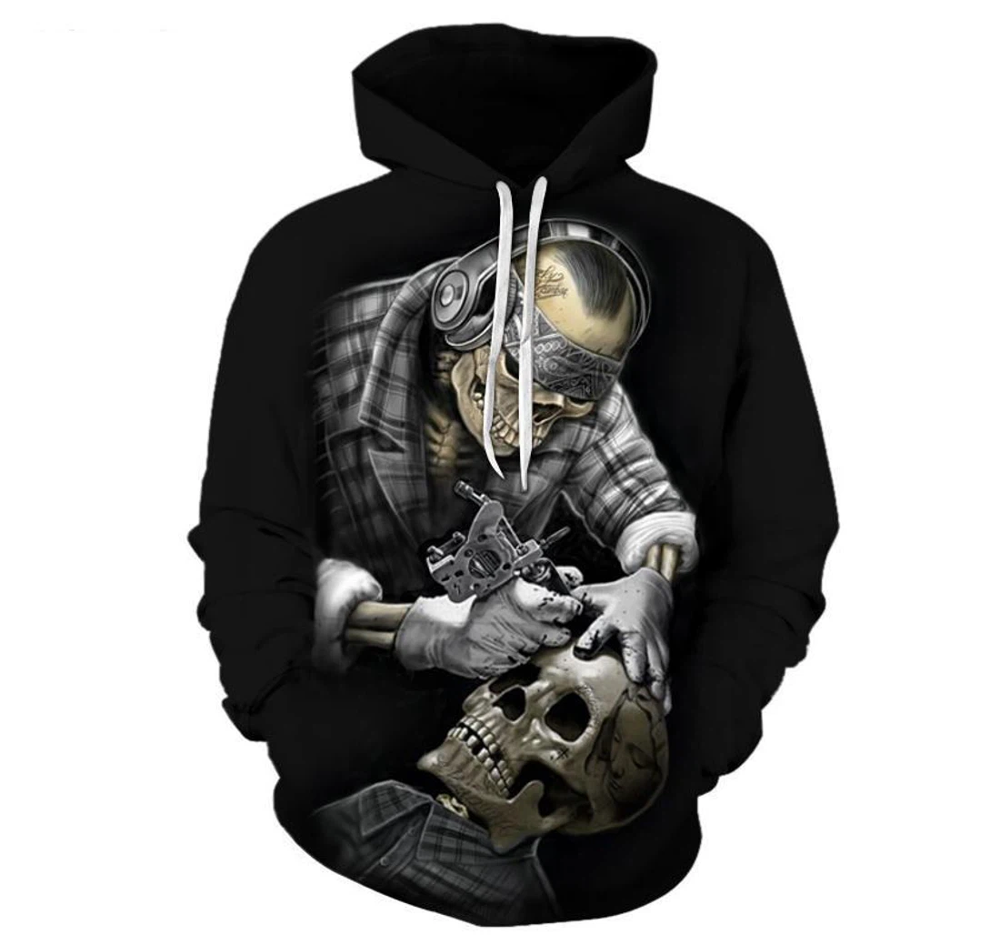 Tattoo Specialist Skull - 3D Printed Pullover Hoodie