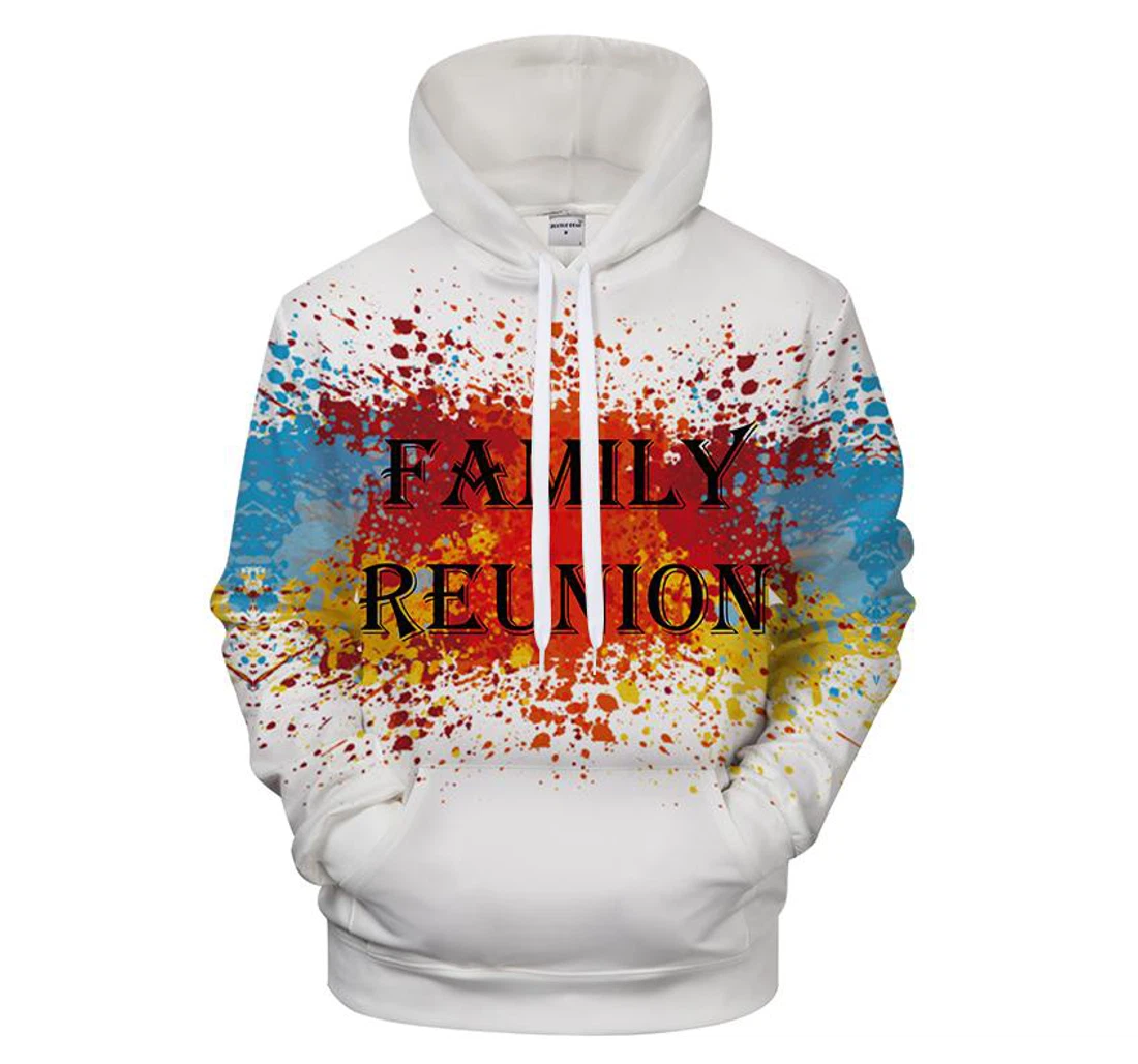 Fun Family Reunion - 3D Printed Pullover Hoodie