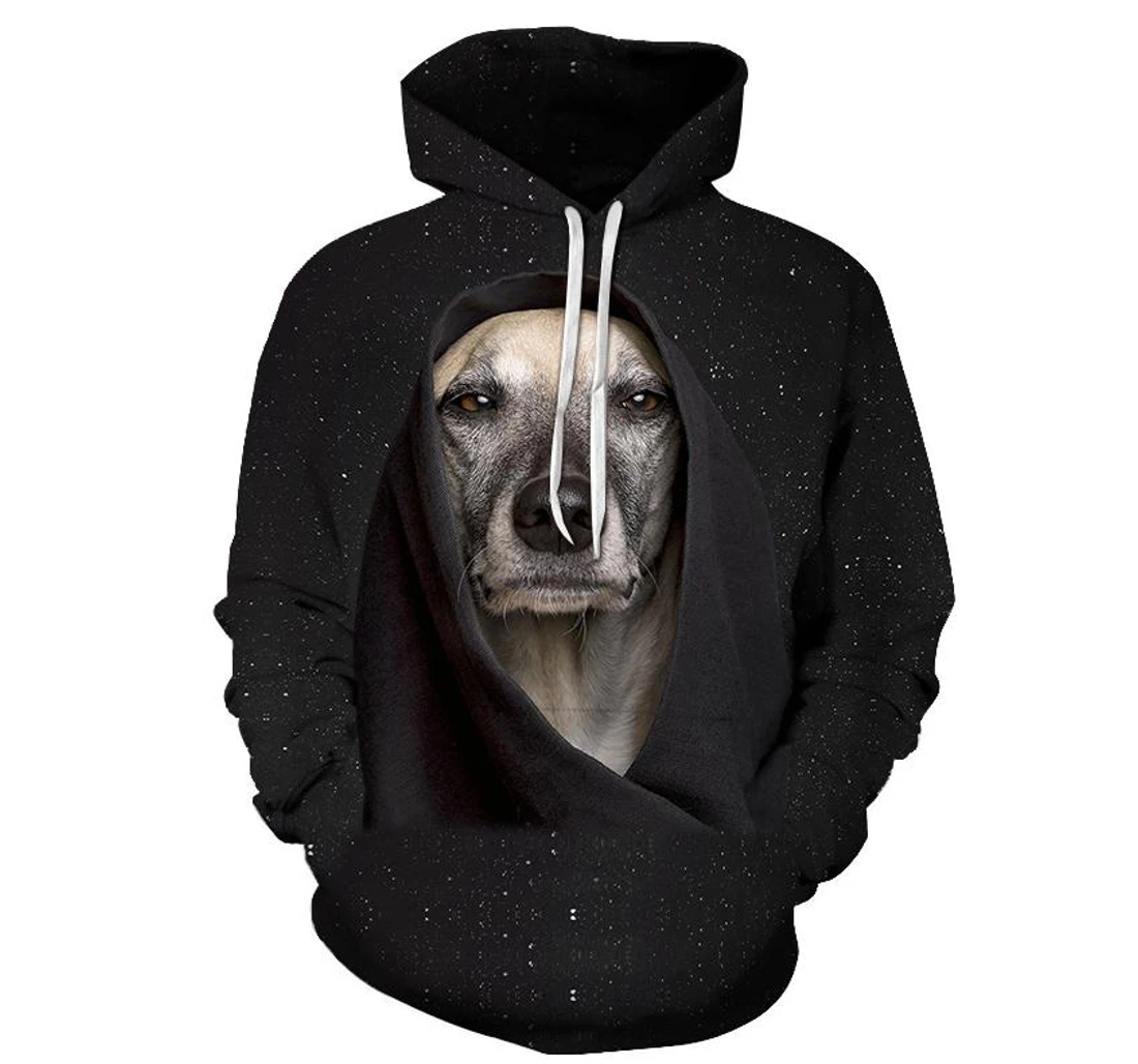 Dog With A Hood - 3D Printed Pullover Hoodie