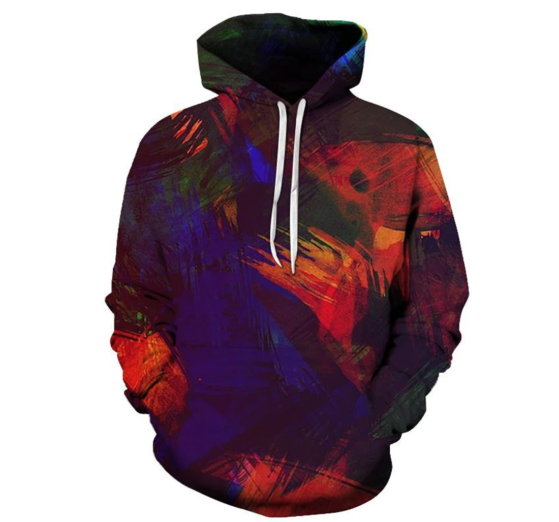 Dark Colors - 3D Printed Pullover Hoodie