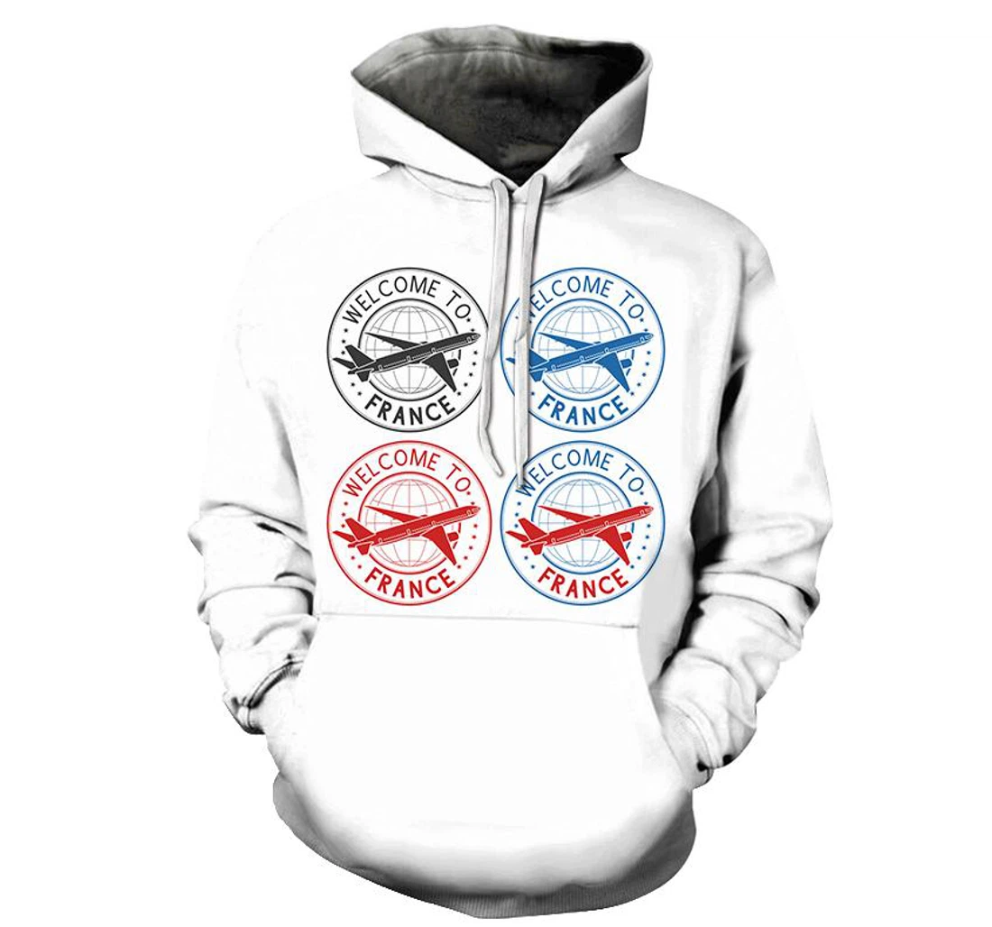 France Stamp - 3D Printed Pullover Hoodie