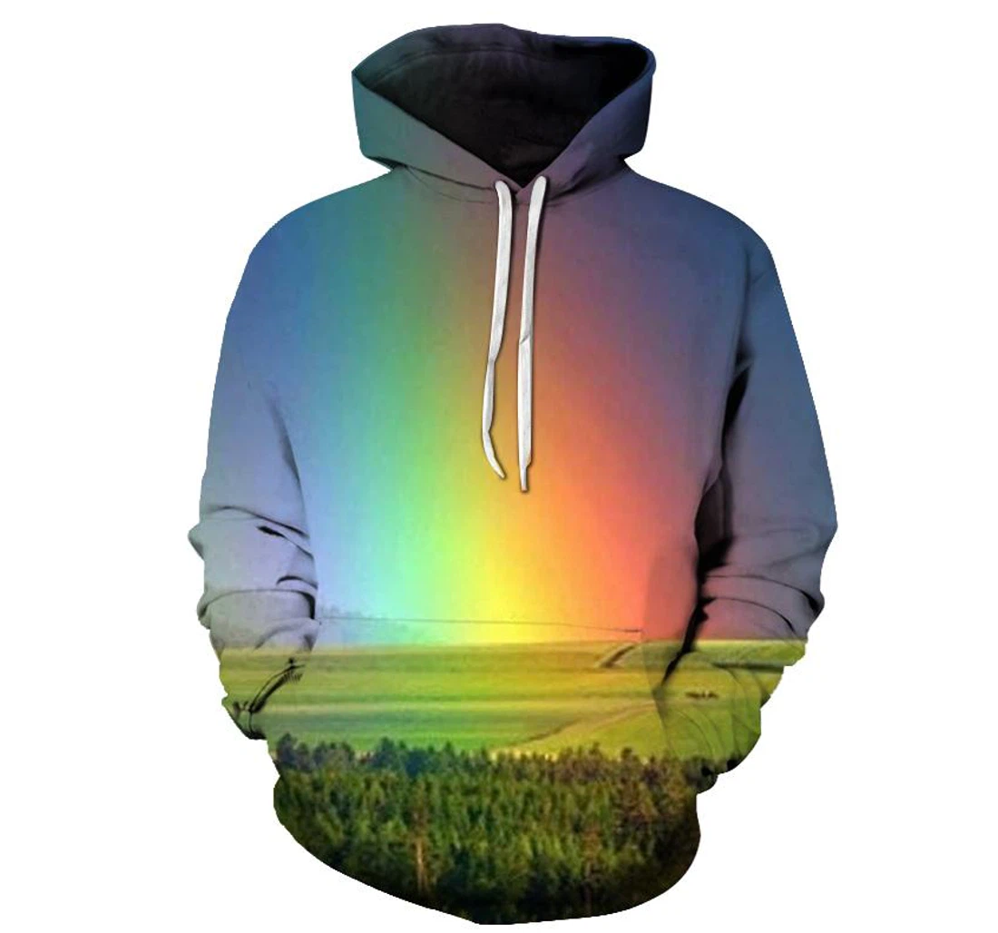 Morning Rainbow - 3D Printed Pullover Hoodie