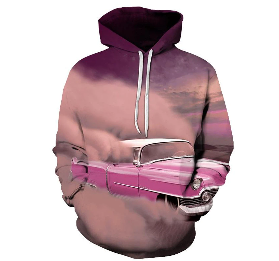 Pink Clouds - 3D Printed Pullover Hoodie