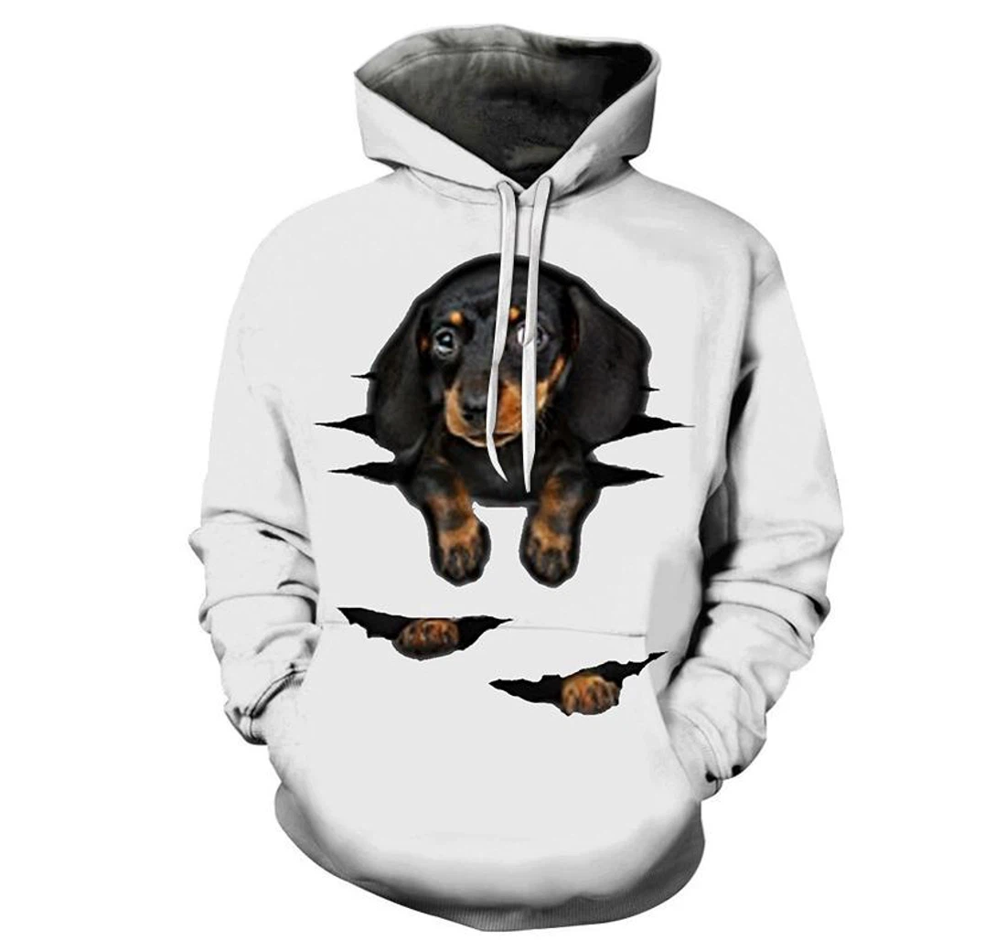 Just A Hanging Dog - 3D Printed Pullover Hoodie