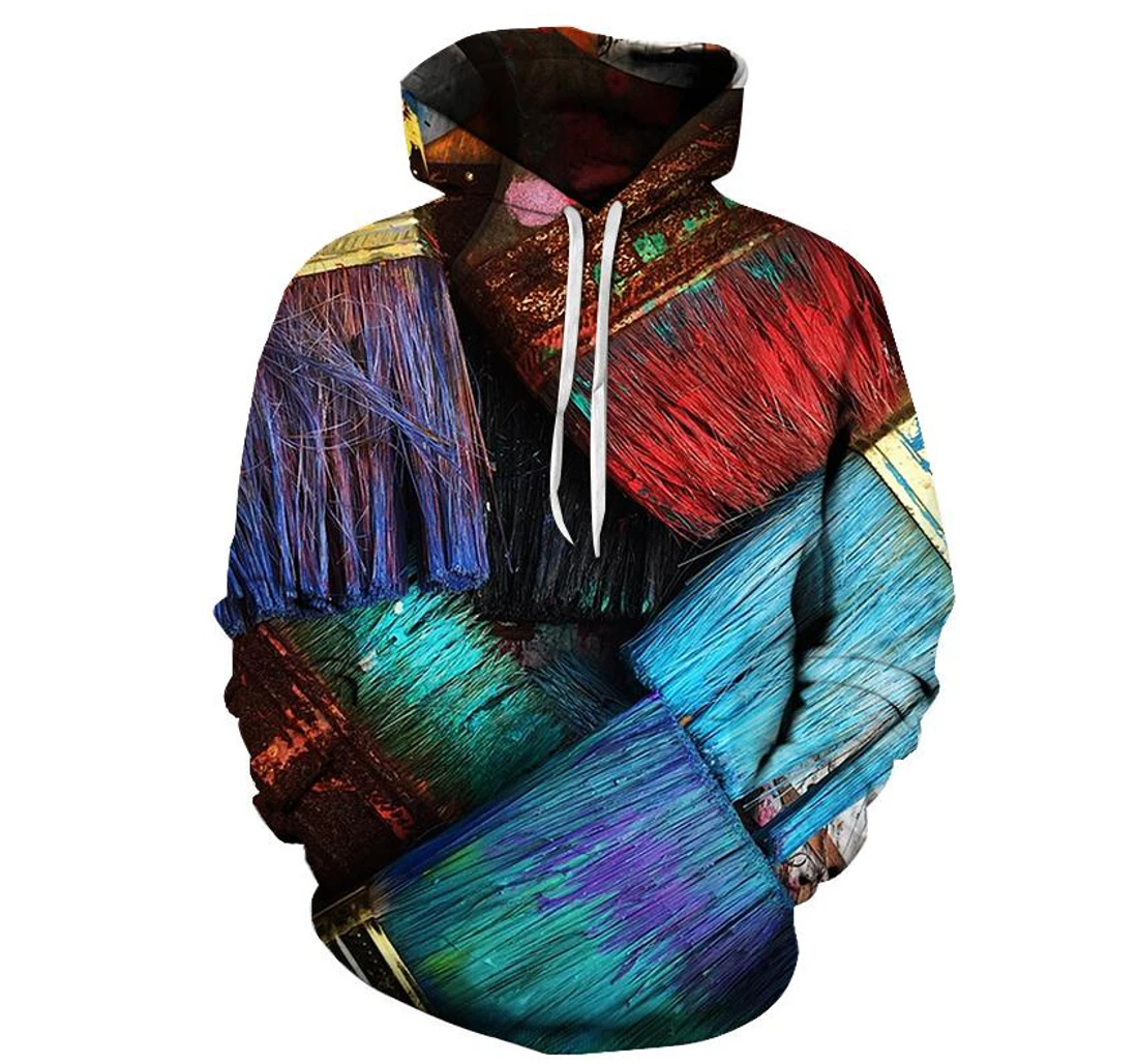 Paint By Colors - 3D Printed Pullover Hoodie