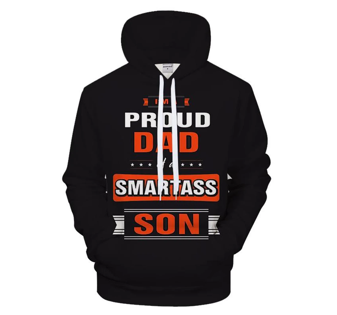 Proud Dad Of A Son - 3D Printed Pullover Hoodie