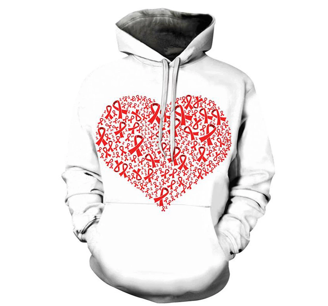 Red Ribbon Bca - 3D Printed Pullover Hoodie