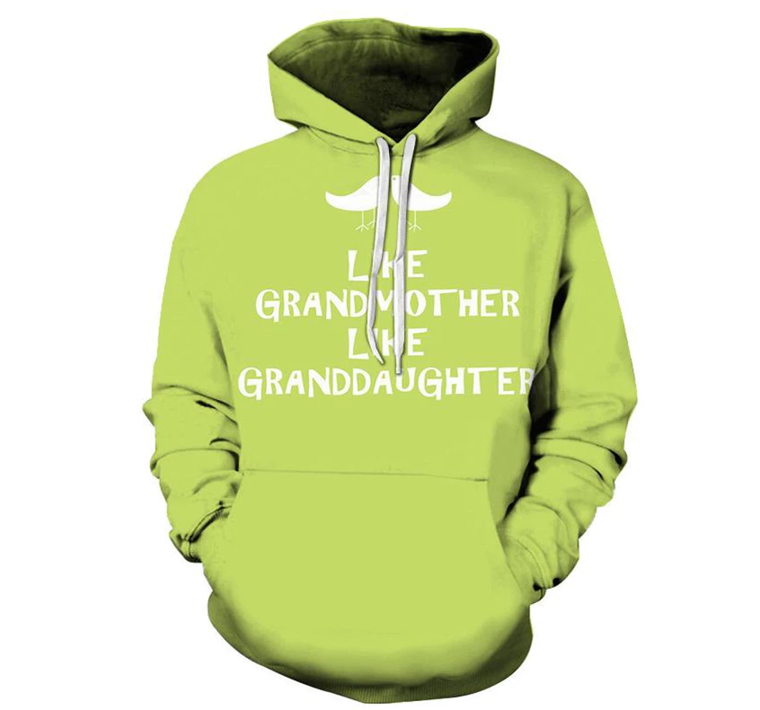 Personalized Green Grandma - 3D Printed Pullover Hoodie