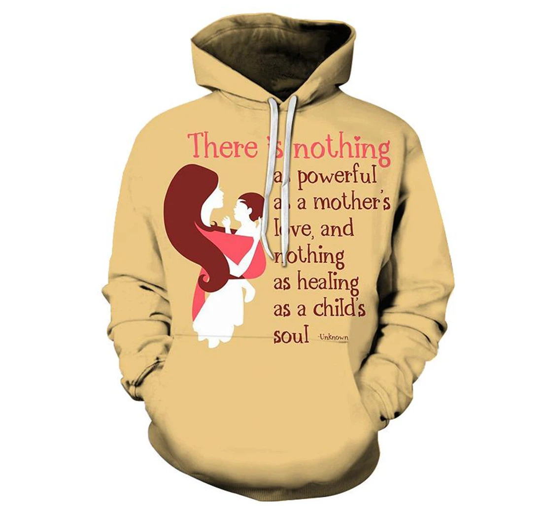 Beige Mother Love - 3D Printed Pullover Hoodie