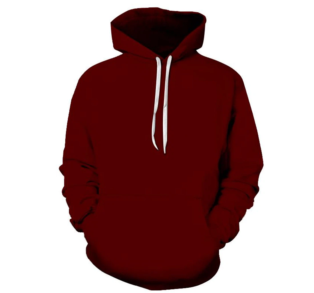 Seal Brown Shade Of Red - 3D Printed Pullover Hoodie