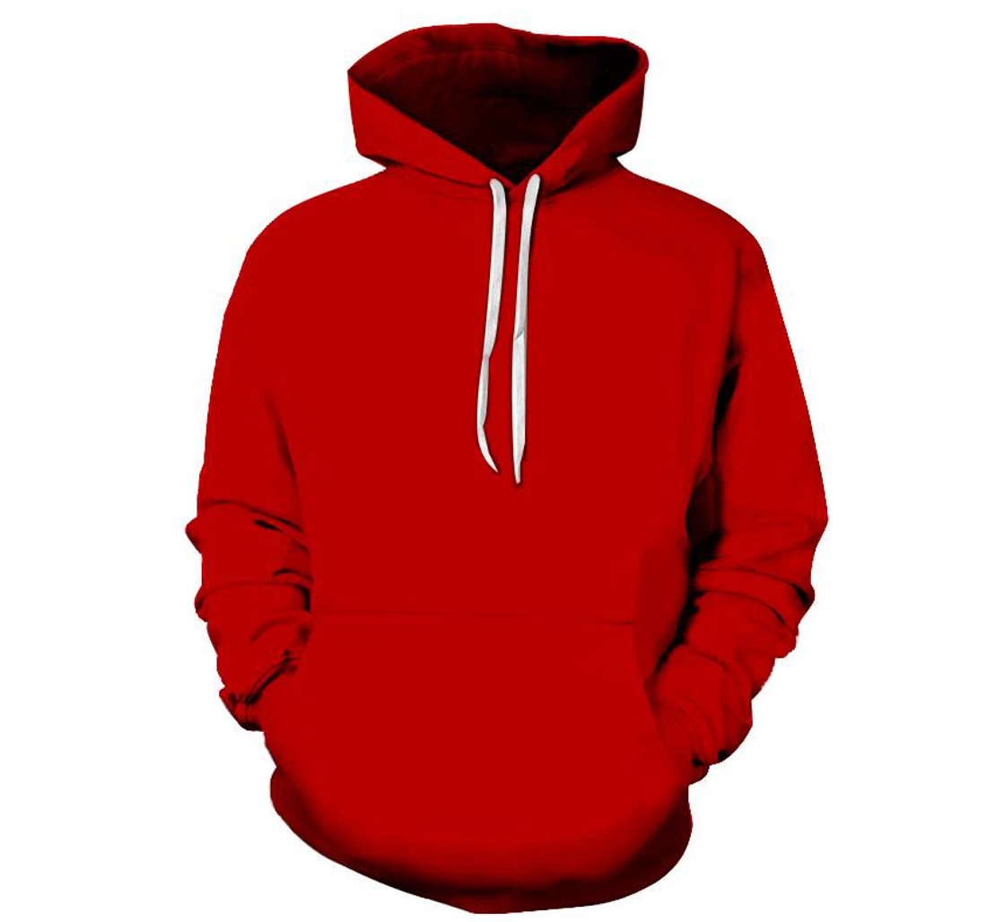 "the Red" Shade Of Red - 3D Printed Pullover Hoodie