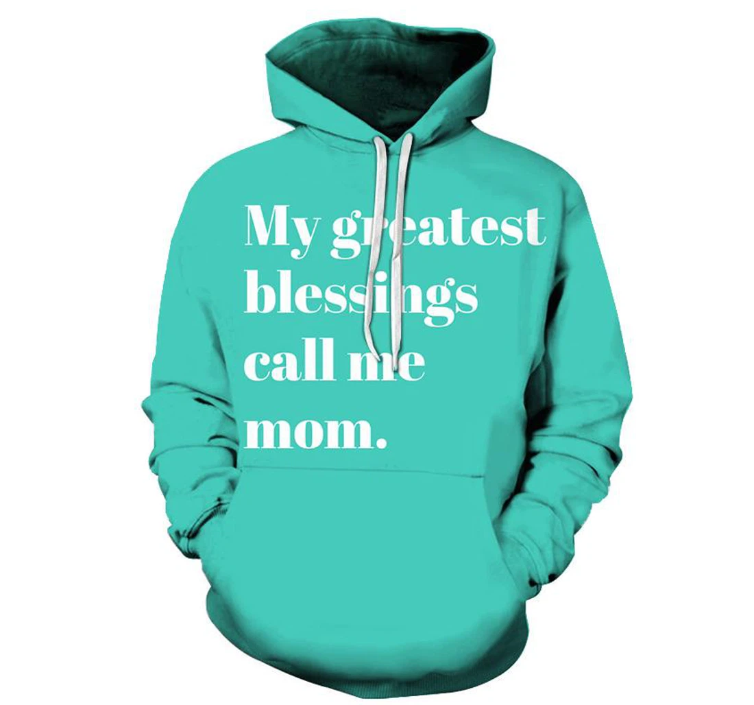 My Greatest Blessing Mother Love - 3D Printed Pullover Hoodie