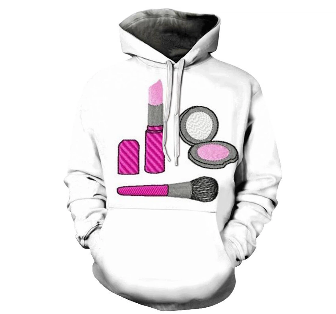 Makeup Girl Power - 3D Printed Pullover Hoodie