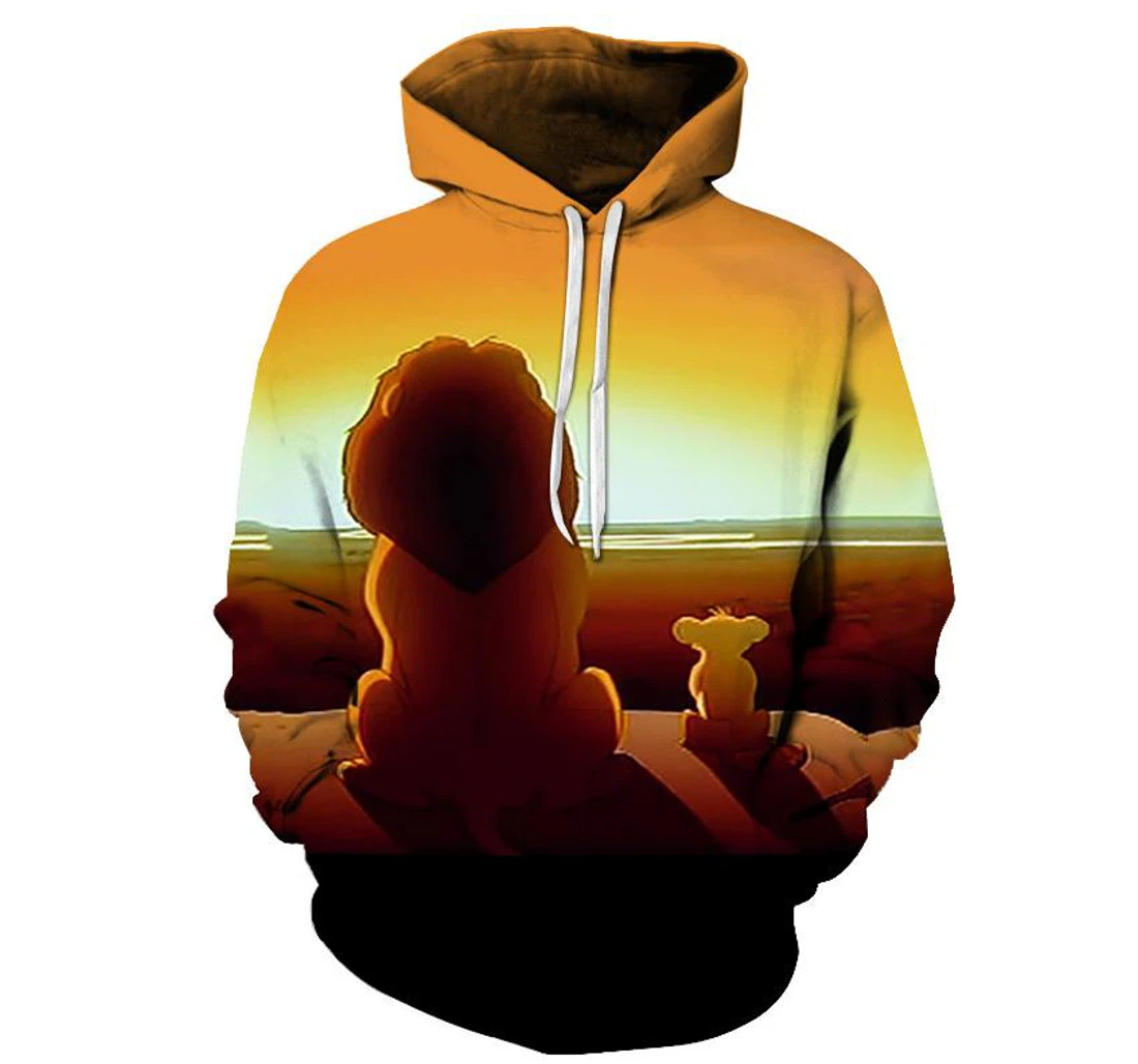 Mufasa & Simba - 3D Printed Pullover Hoodie