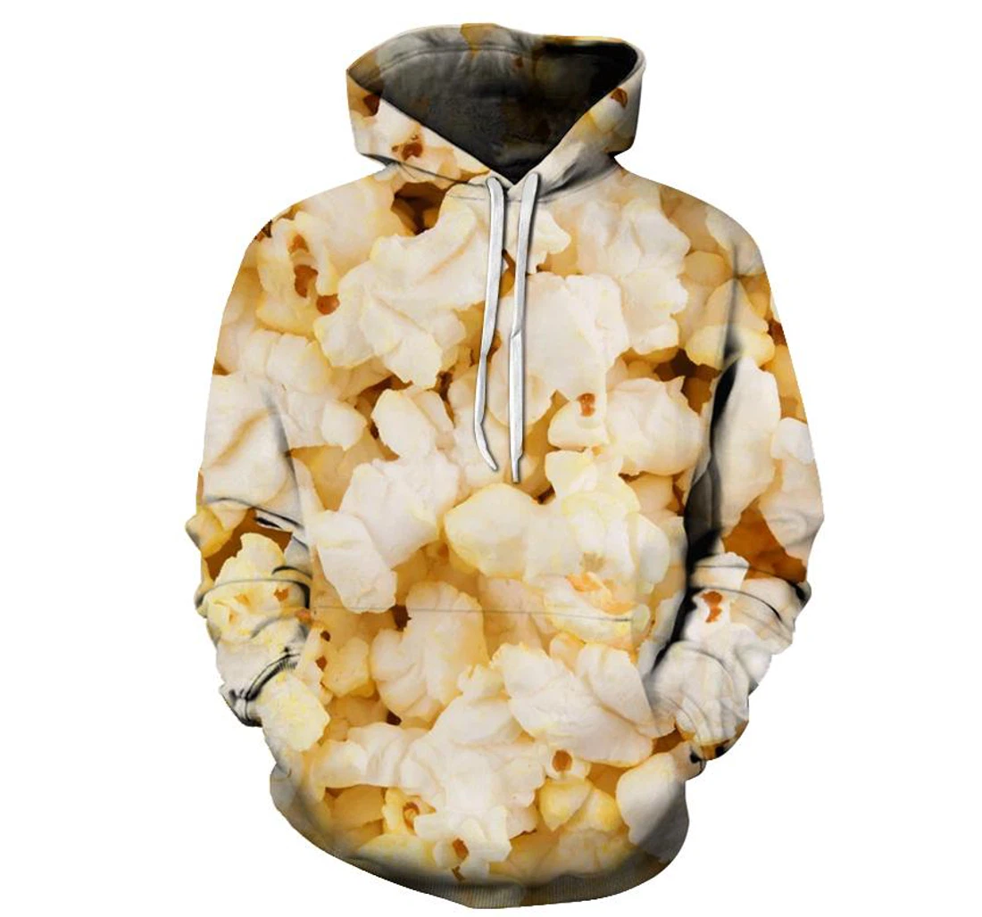 Cheese Popcorn - 3D Printed Pullover Hoodie