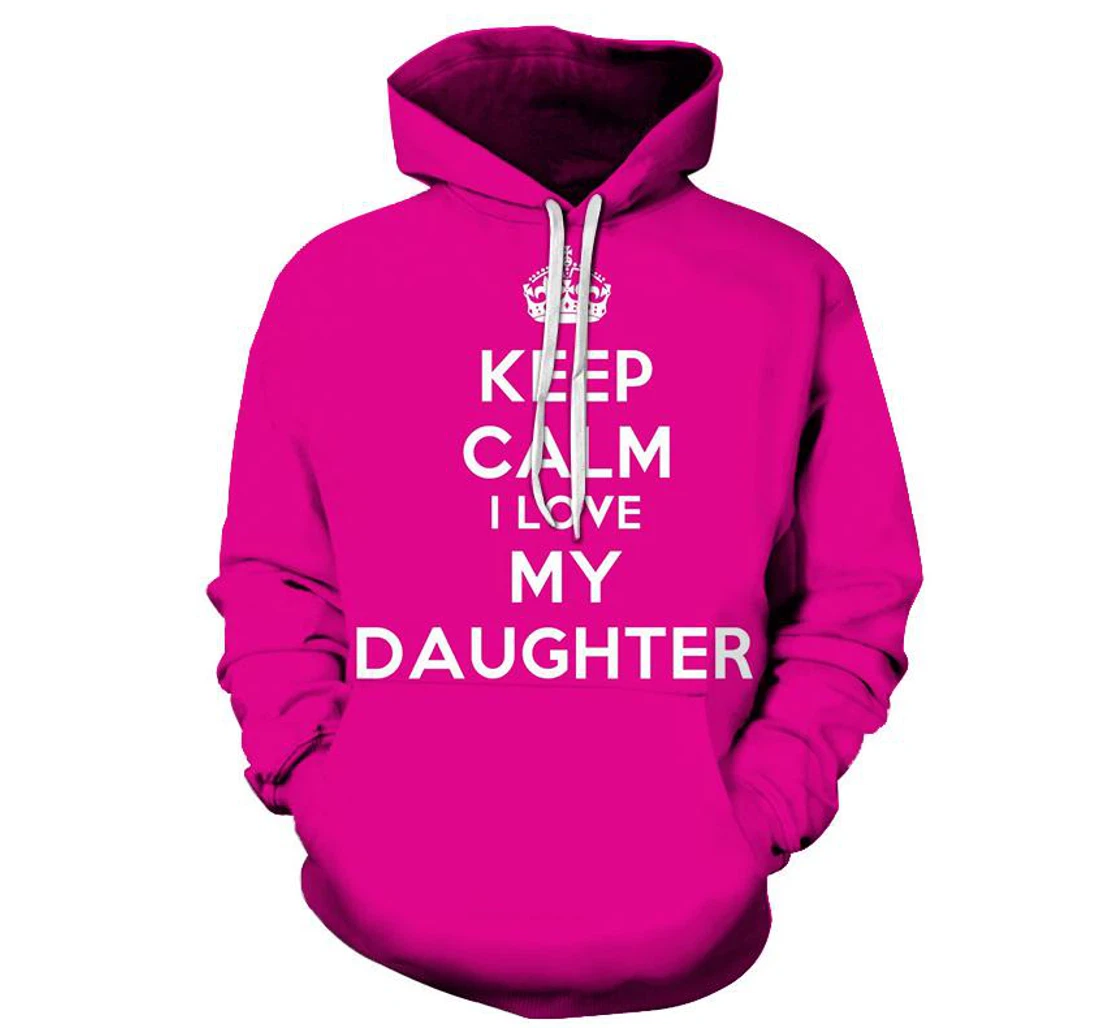 Keep Calm Mother Love - 3D Printed Pullover Hoodie