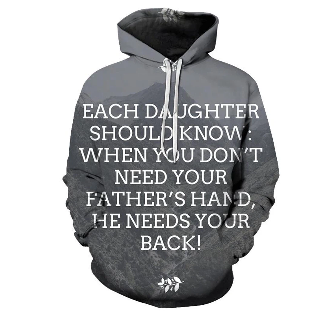 Father Needs Your Back - 3D Printed Pullover Hoodie