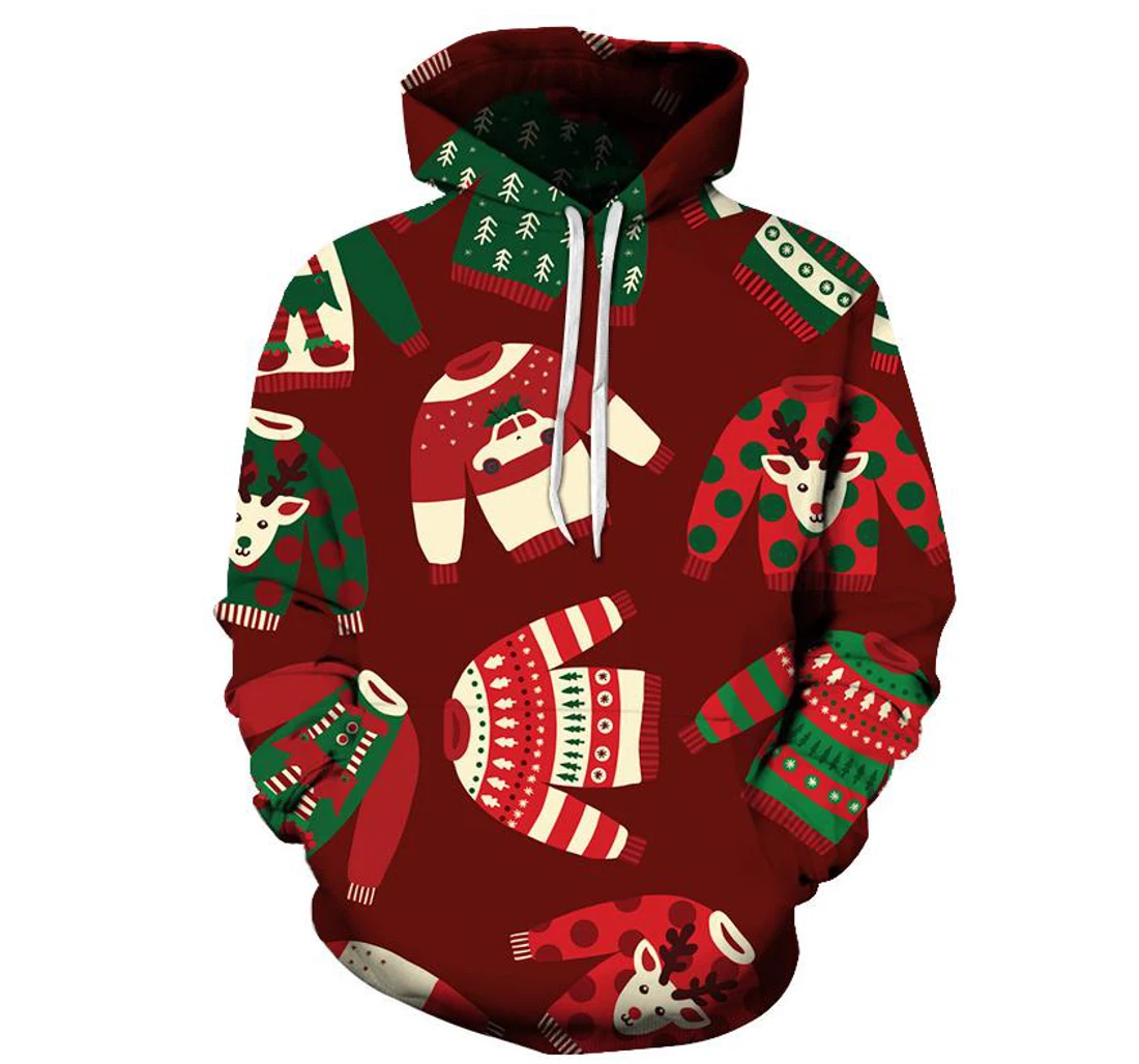 Brown Christmas - 3D Printed Pullover Hoodie