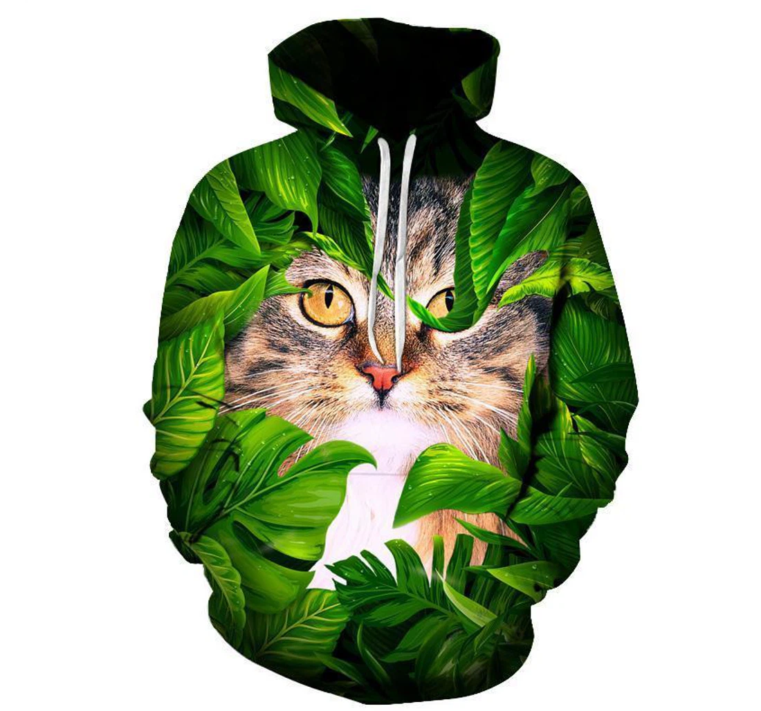 Funny Cat - 3D Printed Pullover Hoodie