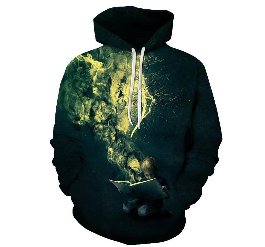 Personalized Green Smoke Imagination - 3D Printed Pullover Hoodie