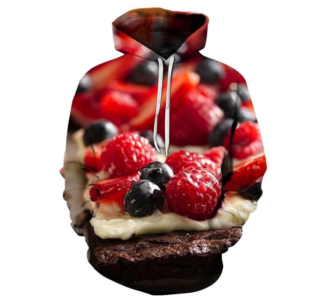 Fruit Dessert - 3D Printed Pullover Hoodie