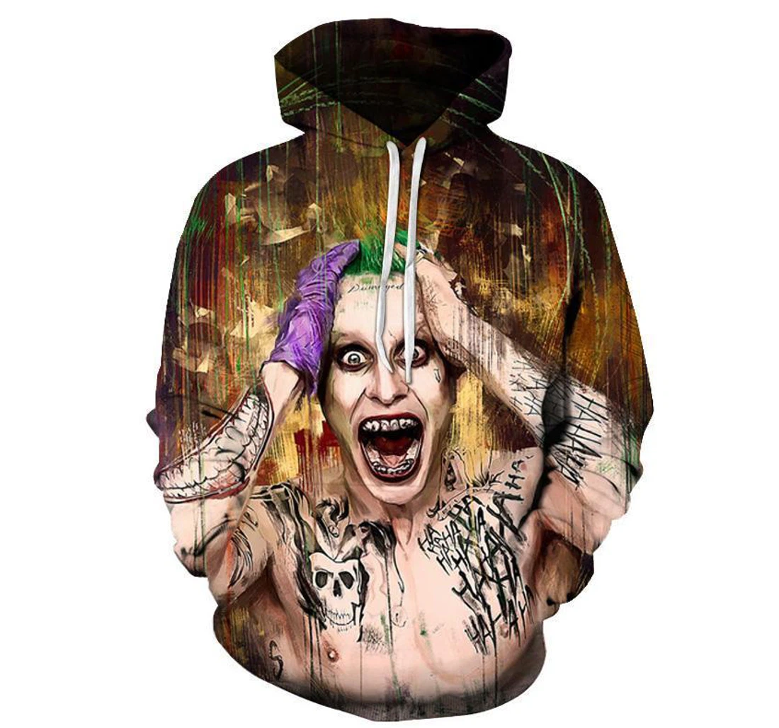 Joker In Suicide Squad - 3D Printed Pullover Hoodie
