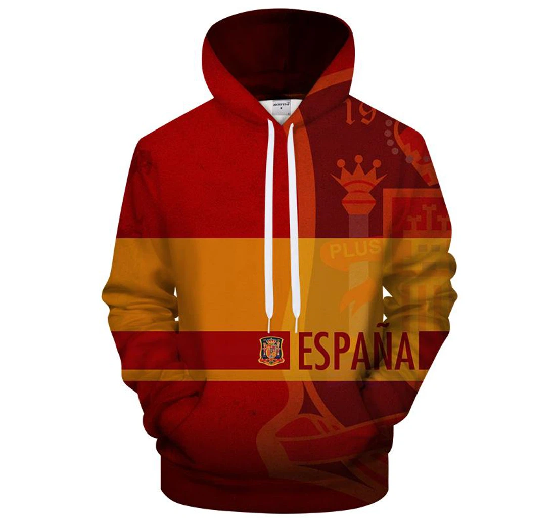 Spain Stripe - 3D Printed Pullover Hoodie