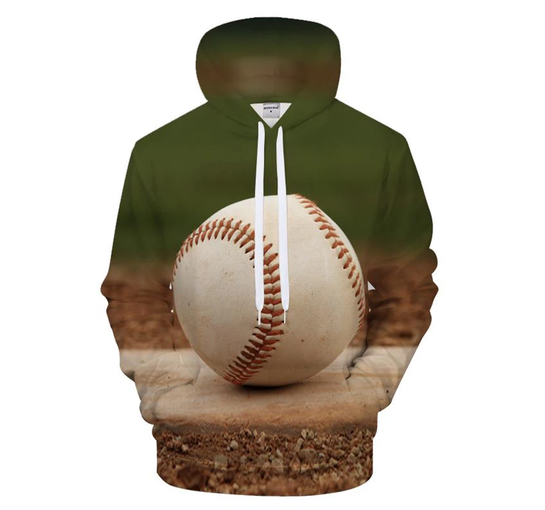 Baseball - 3D Printed Pullover Hoodie