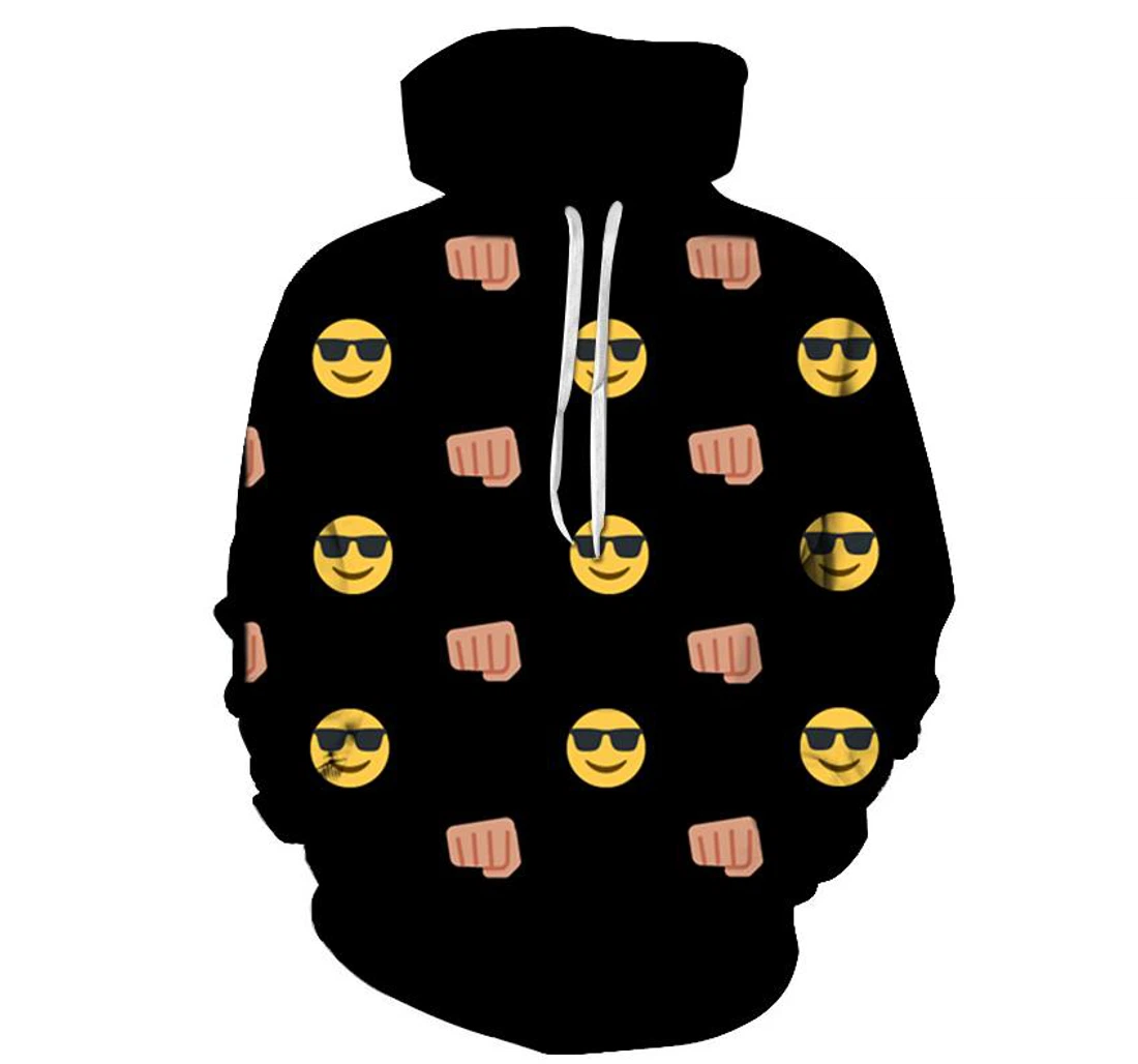 Cool Emojis - 3D Printed Pullover Hoodie