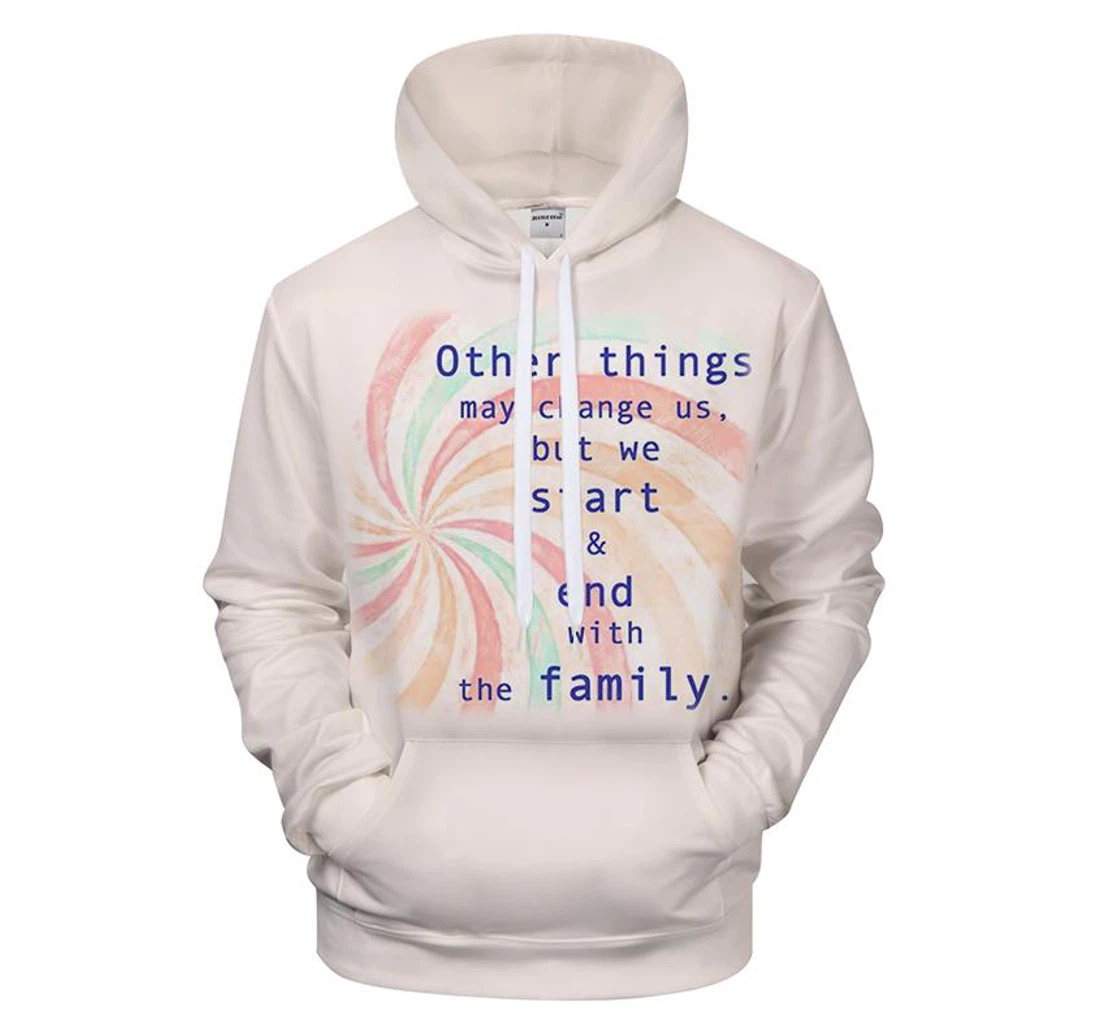 Personalized Family Forever - 3D Printed Pullover Hoodie